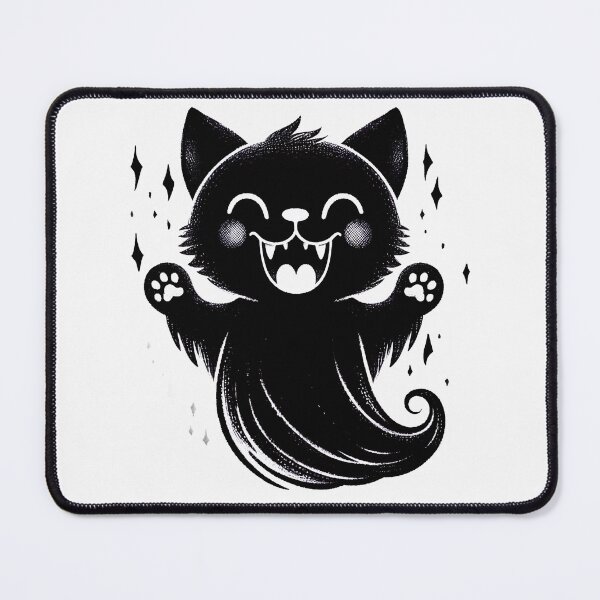 Item preview, Cute Ghost Black Cat Halloween designed and sold by HappyHavenStu.