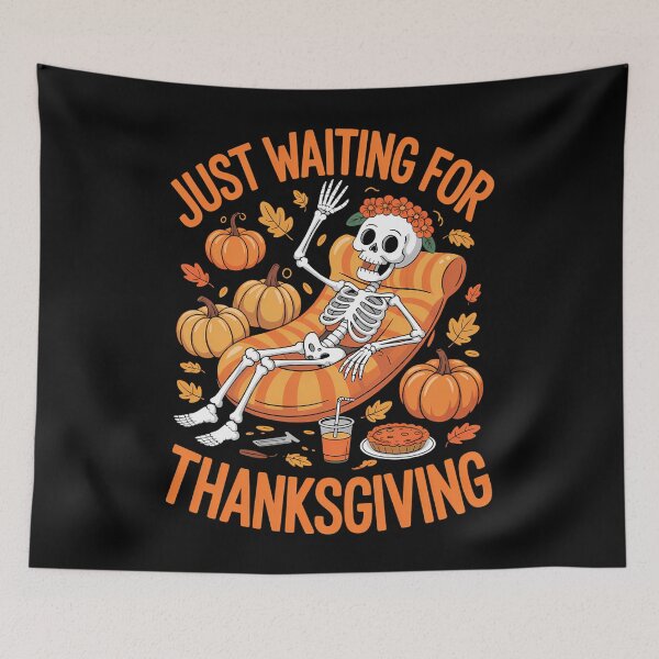 Item preview, Thanksgiving Skeleton Fall designed and sold by WalshDrawnLaugh.