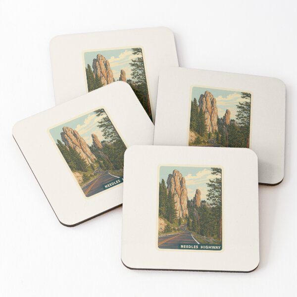 Item preview, Needles Highway South Dakota Vintage Travel Sticker Retro Scenic Drive & Granite Spires designed and sold by Blurbean.