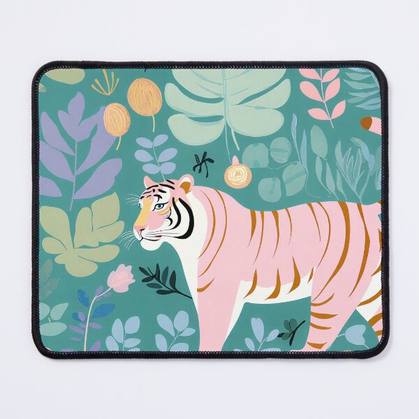 Item preview, Pink Stripes in the Teal Jungle designed and sold by Lizetteh.