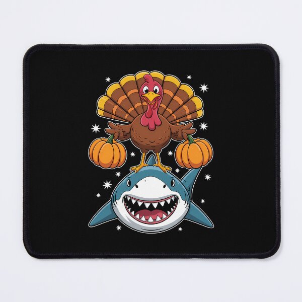 Item preview, Thanksgiving Turkey Riding Shark Funny designed and sold by WalshDrawnLaugh.