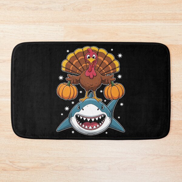 Item preview, Thanksgiving Turkey Riding Shark Funny designed and sold by WalshDrawnLaugh.