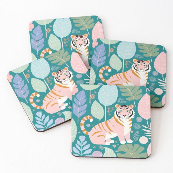 Item preview, Sunset Tiger in the Aqua Undergrowth designed and sold by Lizetteh.