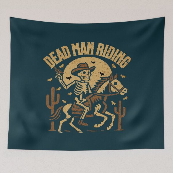 Item preview, Dead Man Riding Horse Skeleton Cowboy Spooky Halloween designed and sold by NosandEdgy.