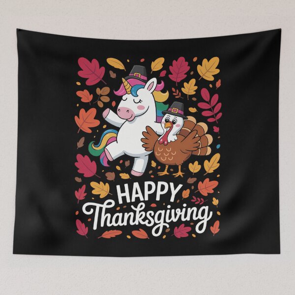 Item preview, Thanksgiving Unicorn Cute Turkey designed and sold by WalshDrawnLaugh.