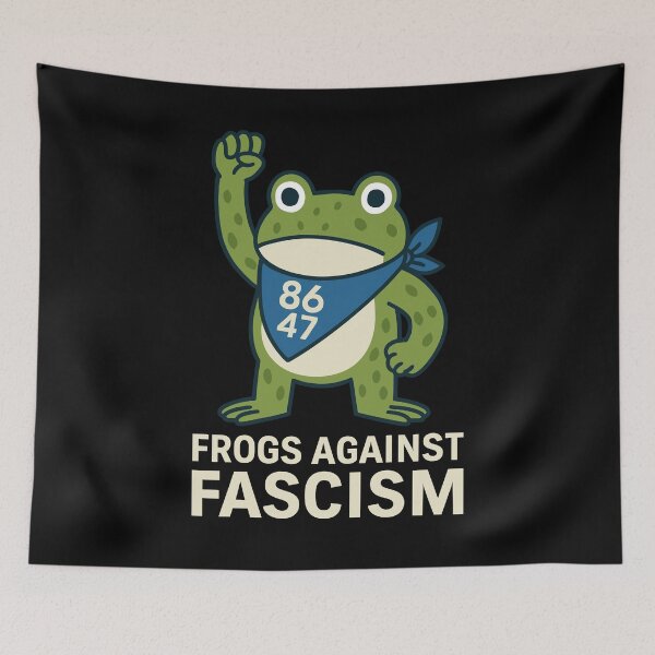 Item preview, portland frog - FROGS AGAINST FASCISM designed and sold by varioarts.