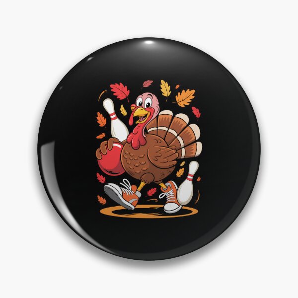Item preview, Turkey Playing Bowling Thanksgiving Turkey designed and sold by WalshDrawnLaugh.