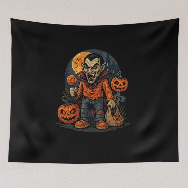 Item preview, Evil Vampire Halloween Character | Creepy Trick or Treat Design designed and sold by Trendora Studio.
