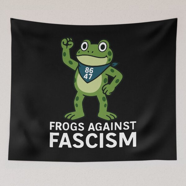 Item preview, portland frog - FROGS AGAINST FASCISM designed and sold by varioarts.
