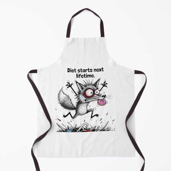 Item preview, Diet Starts Next Lifetime – Funny Fox Donut Chaos Design designed and sold by GrumpyCrudly.