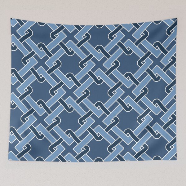 Item preview, Tangled-Dull Capital Blue designed and sold by Fabricatemyart.