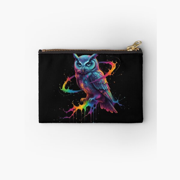 Item preview, Cosmic Rainbow Owl – Vibrant Neon Galaxy Bird Art" designed and sold by FunkyPatakha.