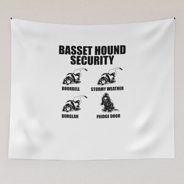 Item preview, Basset Hound Security  designed and sold by TeeTimeGuys.