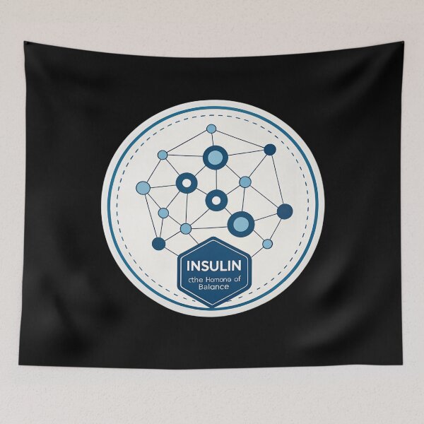 Item preview, Insulin Molecule – Minimal Science Design for Endocrinologists designed and sold by VividOrganica.