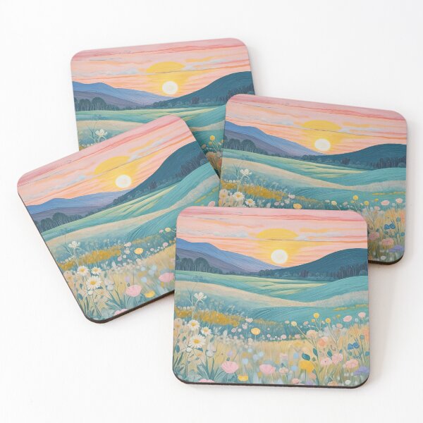 Item preview, Pastel Twilight Over Rolling Fields designed and sold by Lizetteh.
