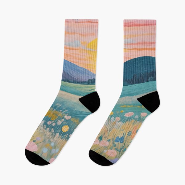 Item preview, Pastel Twilight Over Rolling Fields designed and sold by Lizetteh.