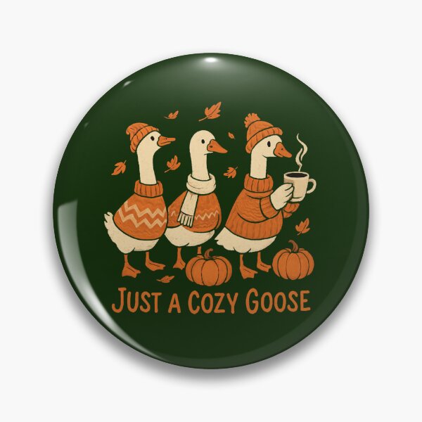 Item preview, Cozy Autumn Goose Illustration – Just a Cozy Goose Fall Design designed and sold by RuweisVibes.