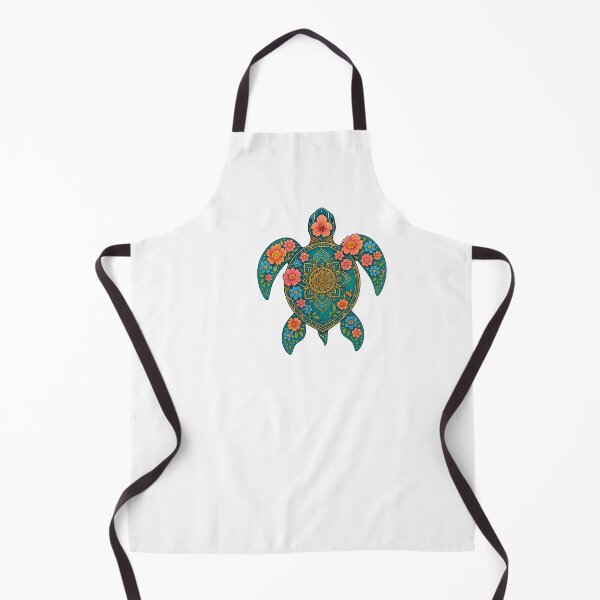 Item preview, A vibrant and colorful boho floral illustration of a sea turtle. designed and sold by DavidMay.