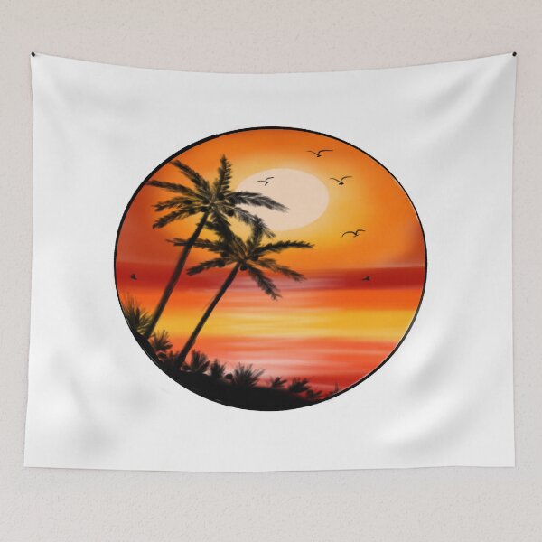 Item preview, Tropical sunset – palm trees in the evening light Design by SHAKU designed and sold by SHAKUGermany.