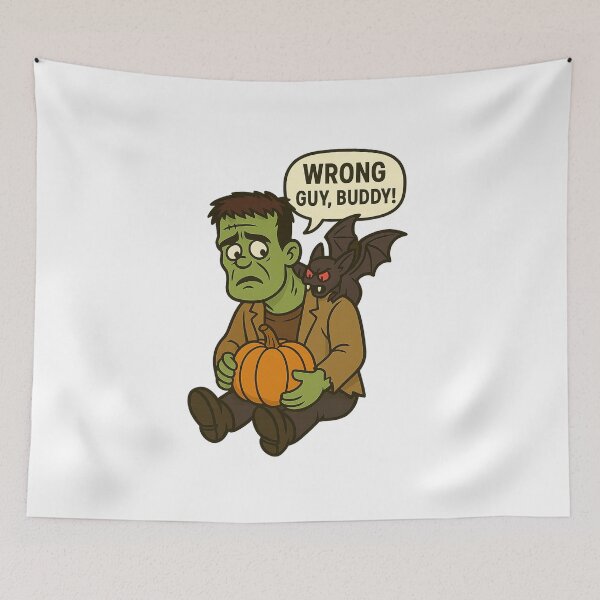 Item preview, Funny Frankenstein Says “Wrong Guy, Buddy!” designed and sold by NatureStyle555.