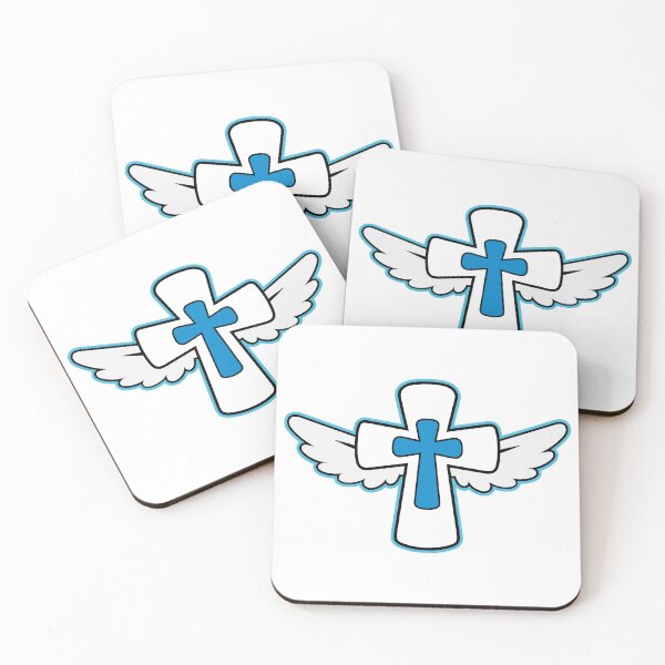 Item preview, Cartoon Style Angelic Winged Cross designed and sold by Brainstorming99.