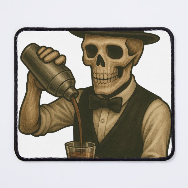 Item preview, Skeleton Bartender Pouring A Drink designed and sold by Shakesipserve.