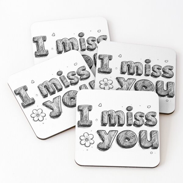 Item preview, Hand-Drawn “I Miss You” Typography Design designed and sold by closettycoot.