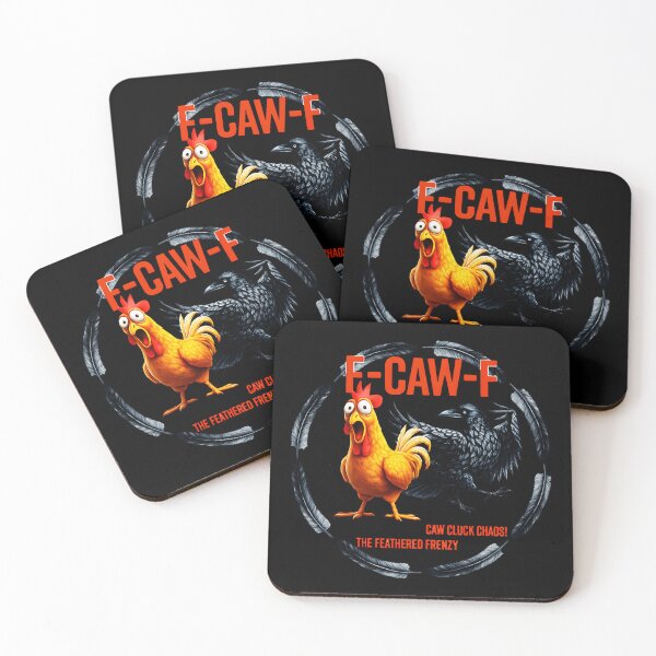 Item preview, F-Caw-F - Funny Rooster and Crow Pun designed and sold by Dakson Design - Fantasy Art.