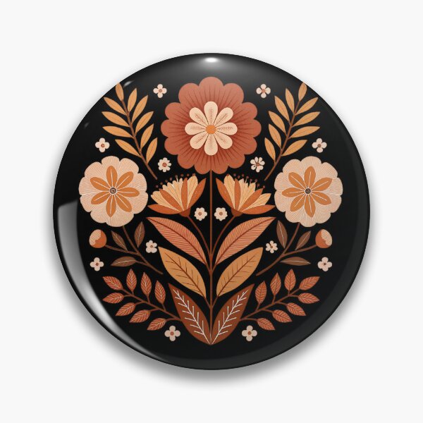 Item preview, Modern Otomi Floral Silhouette | Boho Mexican Folk Art designed and sold by VividOrganica.