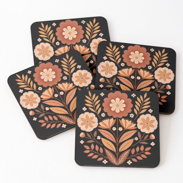 Item preview, Modern Otomi Floral Silhouette | Boho Mexican Folk Art designed and sold by VividOrganica.