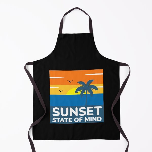 Item preview, Sunset State of Mind - Tropical Beach Palm Tree Ocean Retro Sunset Vacation Vibes designed and sold by Shape Snip Studio.