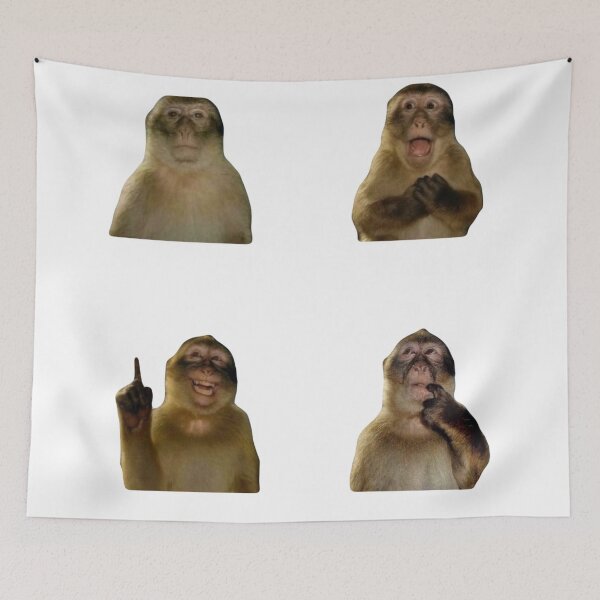 Item preview, Silly monkey sticker pack (thinking monkey variations)  designed and sold by monkey zone.