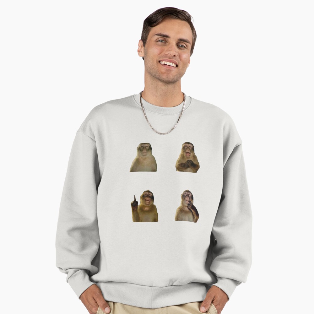 Silly monkey sticker pack (thinking monkey variations)  Sticker