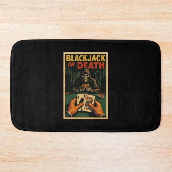 Item preview, Blackjack Duel with Death – Gothic Horror Casino Poster designed and sold by The Devil's Bargain.