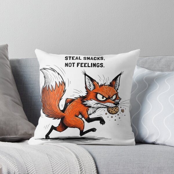 Item preview, Steal Snacks Not Feelings – Funny Fox Cookie Thief Cartoon Design designed and sold by GrumpyCrudly.