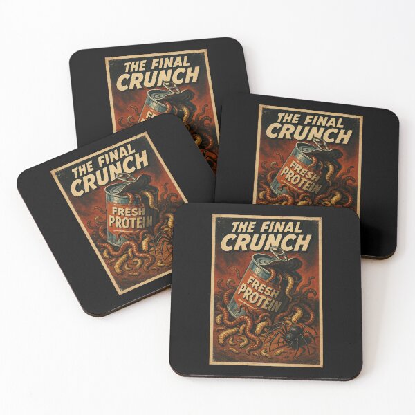 Item preview, The Final Crunch – Creepy Retro Horror Canned Food Poster designed and sold by The Devil's Bargain.