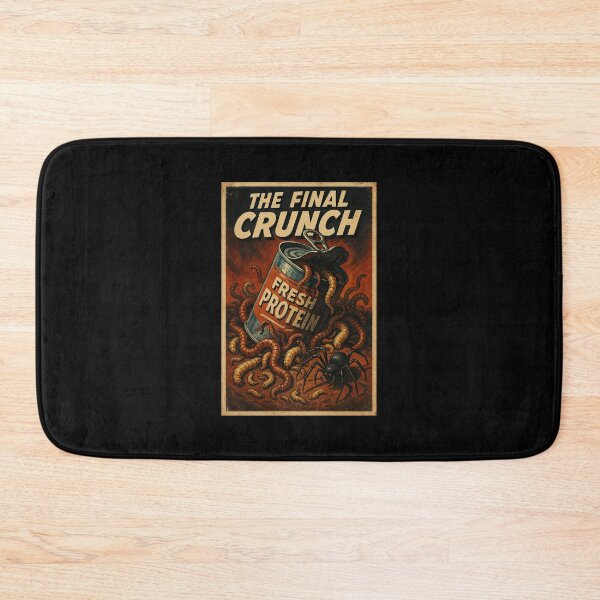 Item preview, The Final Crunch – Creepy Retro Horror Canned Food Poster designed and sold by The Devil's Bargain.