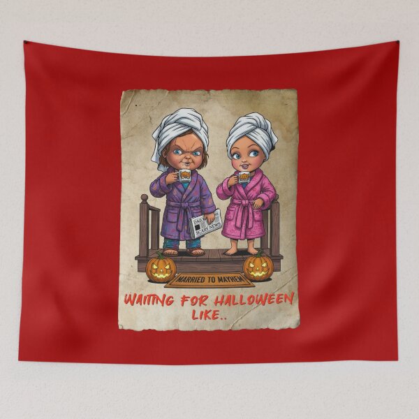 Item preview, Chuckie and his Bride Waiting For Halloween Like.. designed and sold by WHITE FLAME PRINTS.