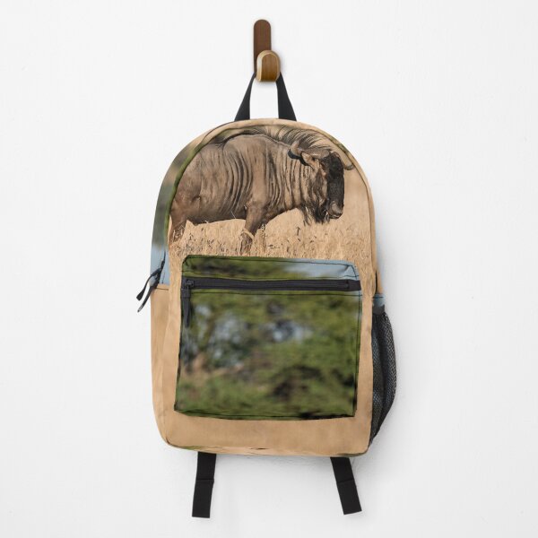 Item preview, Lone Guardian — Blue Wildebeest and Springbok on the Golden Plains, Etosha, Namibia (2023) designed and sold by DavideAntoniani.