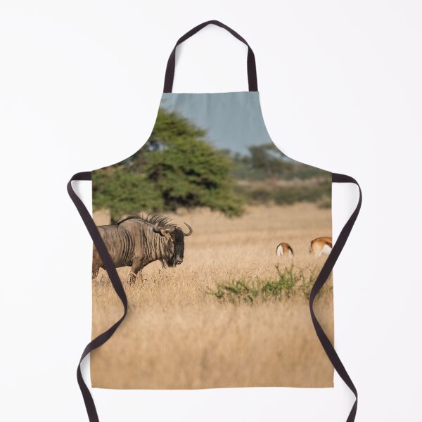 Item preview, Lone Guardian — Blue Wildebeest and Springbok on the Golden Plains, Etosha, Namibia (2023) designed and sold by DavideAntoniani.