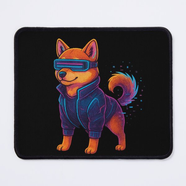 Item preview, Cyberpunk Shiba Inu | Neon Dog Design | Futuristic Glowing Visor Puppy | Vaporwave Shiba Art | Glitchcore Cyber Doggo Aesthetic designed and sold by OnPointOutfits.