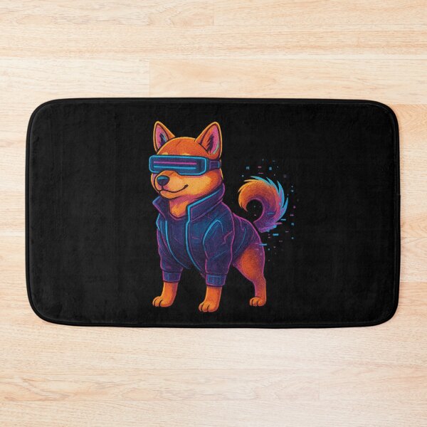 Item preview, Cyberpunk Shiba Inu | Neon Dog Design | Futuristic Glowing Visor Puppy | Vaporwave Shiba Art | Glitchcore Cyber Doggo Aesthetic designed and sold by OnPointOutfits.
