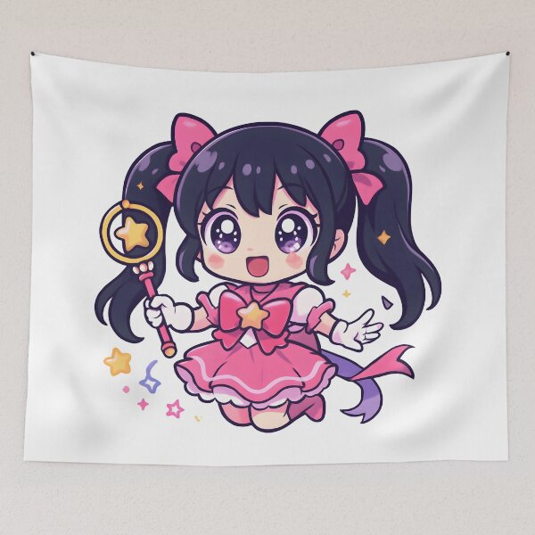 Item preview, Magical Girl Site: Vibrant Pink Dress Chibi designed and sold by OlivieFarm.