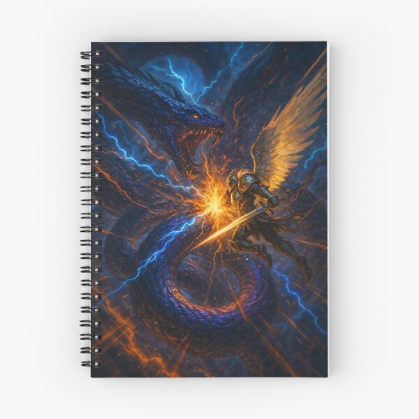 Item preview, Storm of Divinity – Angel vs Serpent designed and sold by posteriumprint.