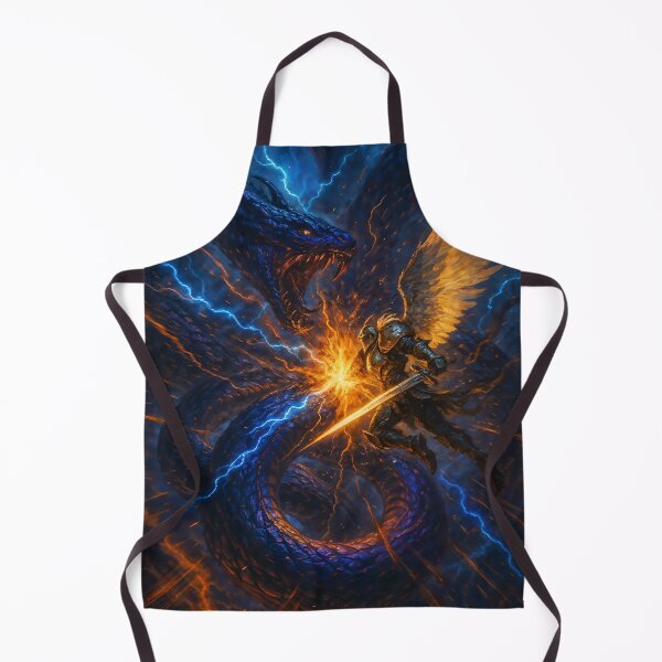 Item preview, Storm of Divinity – Angel vs Serpent designed and sold by posteriumprint.