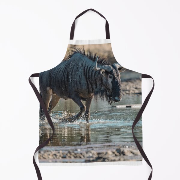 Item preview, Splash and Shadow — Blue Wildebeest at the Waterhole, Etosha, Namibia (2023) designed and sold by DavideAntoniani.