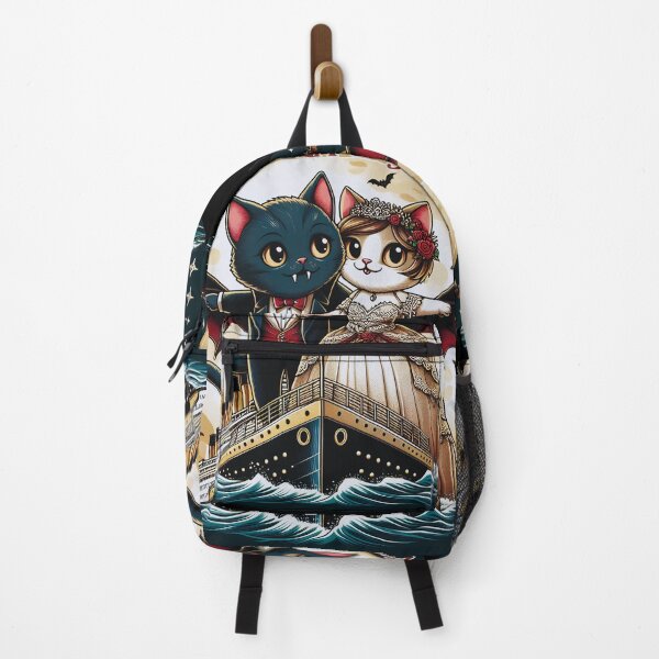 Item preview, Jackula and Rose In Love Vampire Cat Halloween designed and sold by HappyHavenStu.
