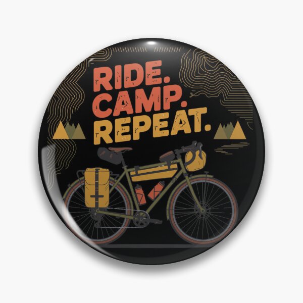 Item preview, Bike Packing Ride Camp Repeat Vintage Adventure T-Shirt designed and sold by CrunchyGoats.