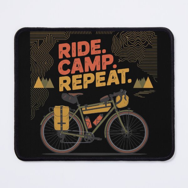 Item preview, Bike Packing Ride Camp Repeat Vintage Adventure T-Shirt designed and sold by CrunchyGoats.