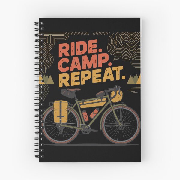 Item preview, Bike Packing Ride Camp Repeat Vintage Adventure T-Shirt designed and sold by CrunchyGoats.